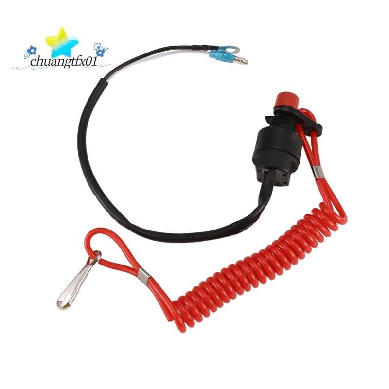 💕Interruptor De Parada De Emergência Do Motor Barco Para/Popa Interruptores Cortados Com Cordão De Segurança