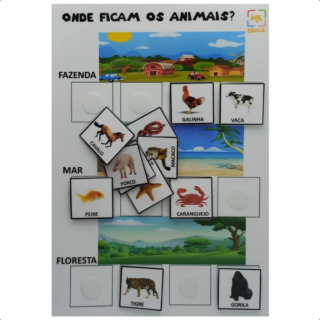 Jogo Educativo Onde Ficam Os Animais?