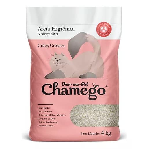 AREIA HIGIENICA CHAMEGO GRAOS GROSSOS 4KG