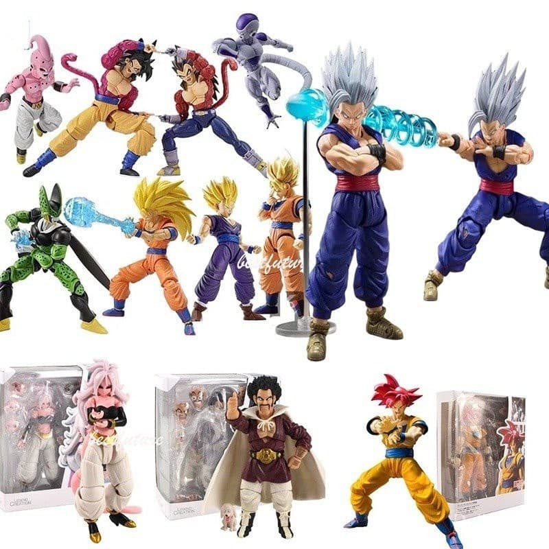 Figura de ação de PVC Dragon Ball com dobradiça de 16 cm SHF Goku Vegeta Dragon Ball Super modelo AWYP