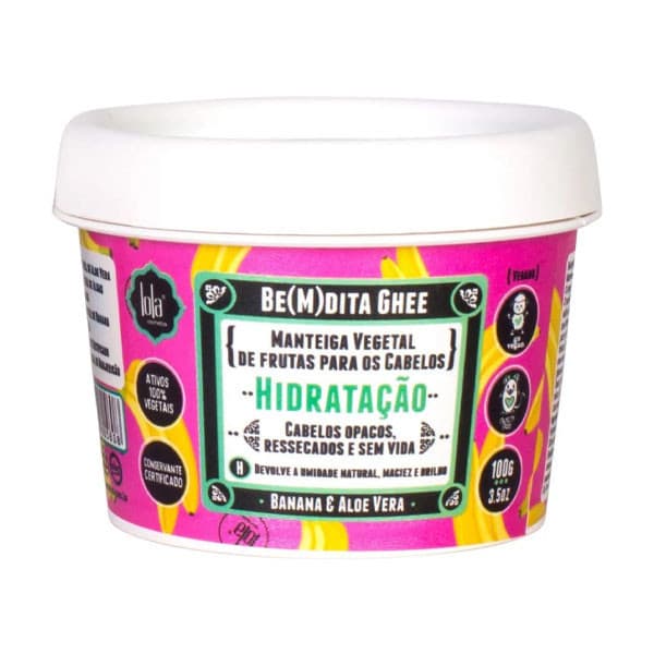 Máscara de Hidratação Lola Cosmetics Bemdita Ghee Banana e Aloe Vera 100g