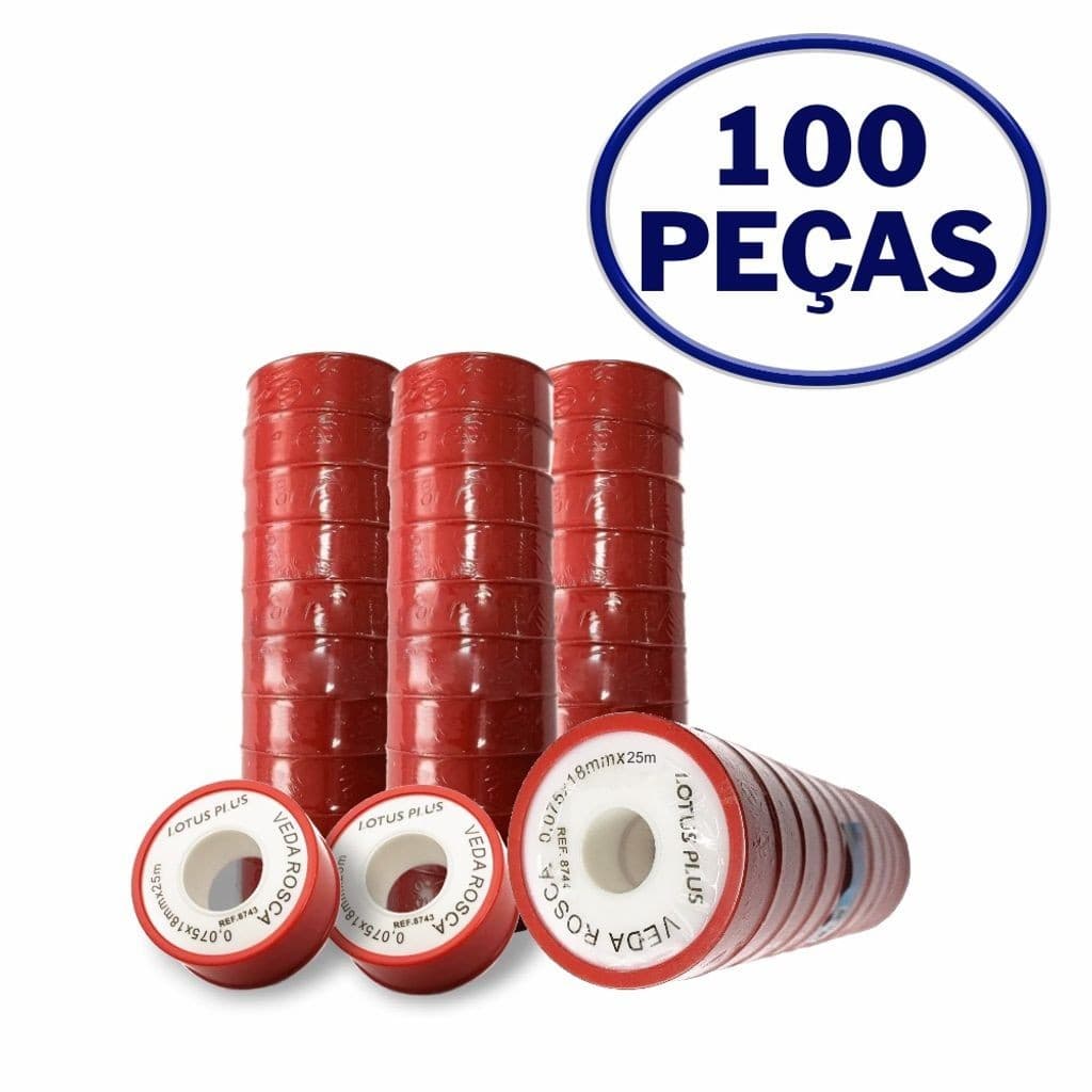 Fita Veda Rosca 25m C/ 100 Un Lotus