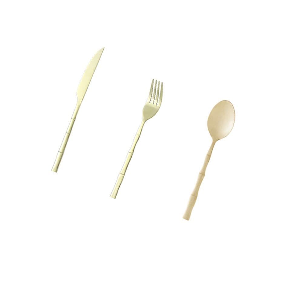 Conjunto de Talheres com 03 Peças de Champanhe Bambu Elegant - Lyor