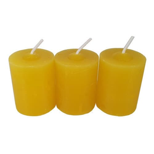 Kit 3 Velas Aromáticas Perfumadas Com Aroma De Citronela Cor Dourado