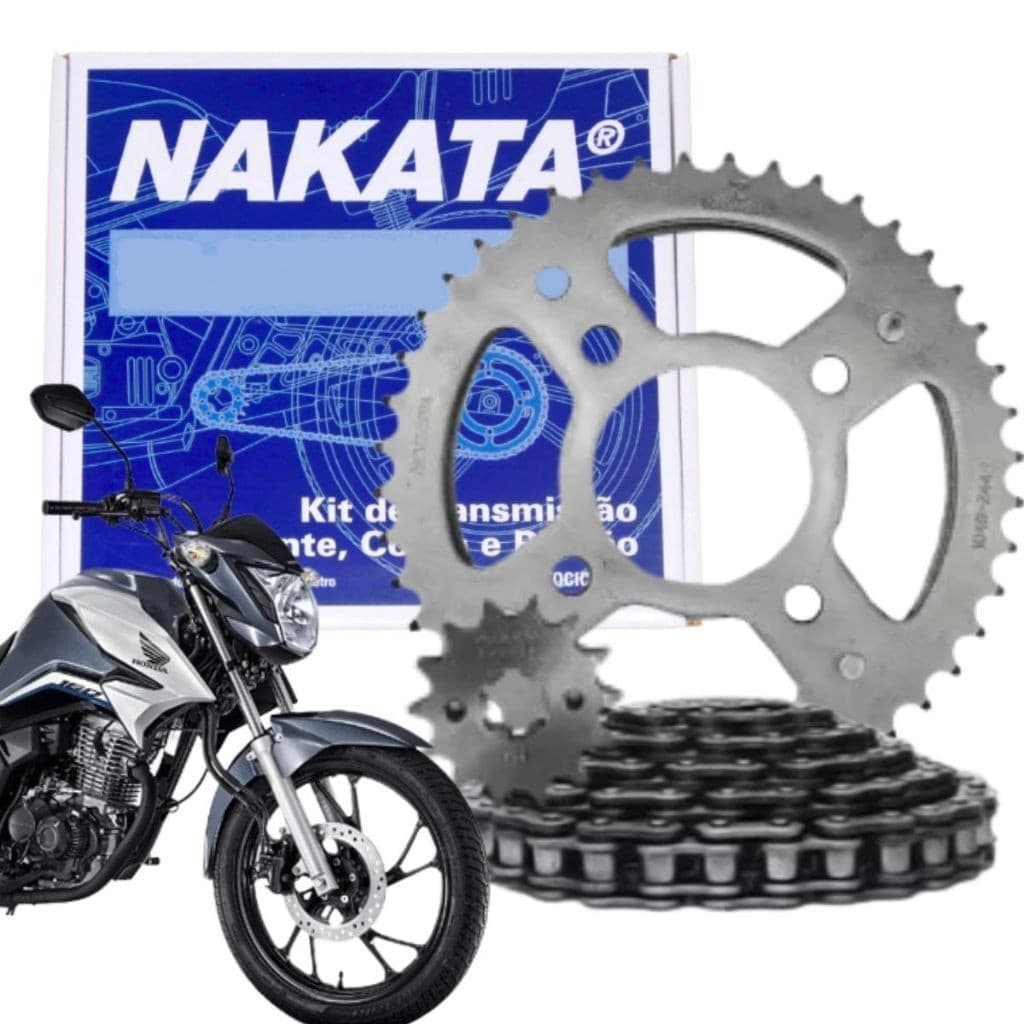 Kit Relação Tração Transmissão Sem Retentor Cg Titan Fan 150 ou 160 Original Nakata