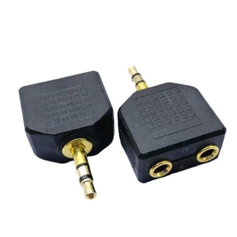 Fidelitys Aconchegantes 3 5mm Macho Para Duas Fêmeas Divisor Adaptador Conectores Banhados A Ouro