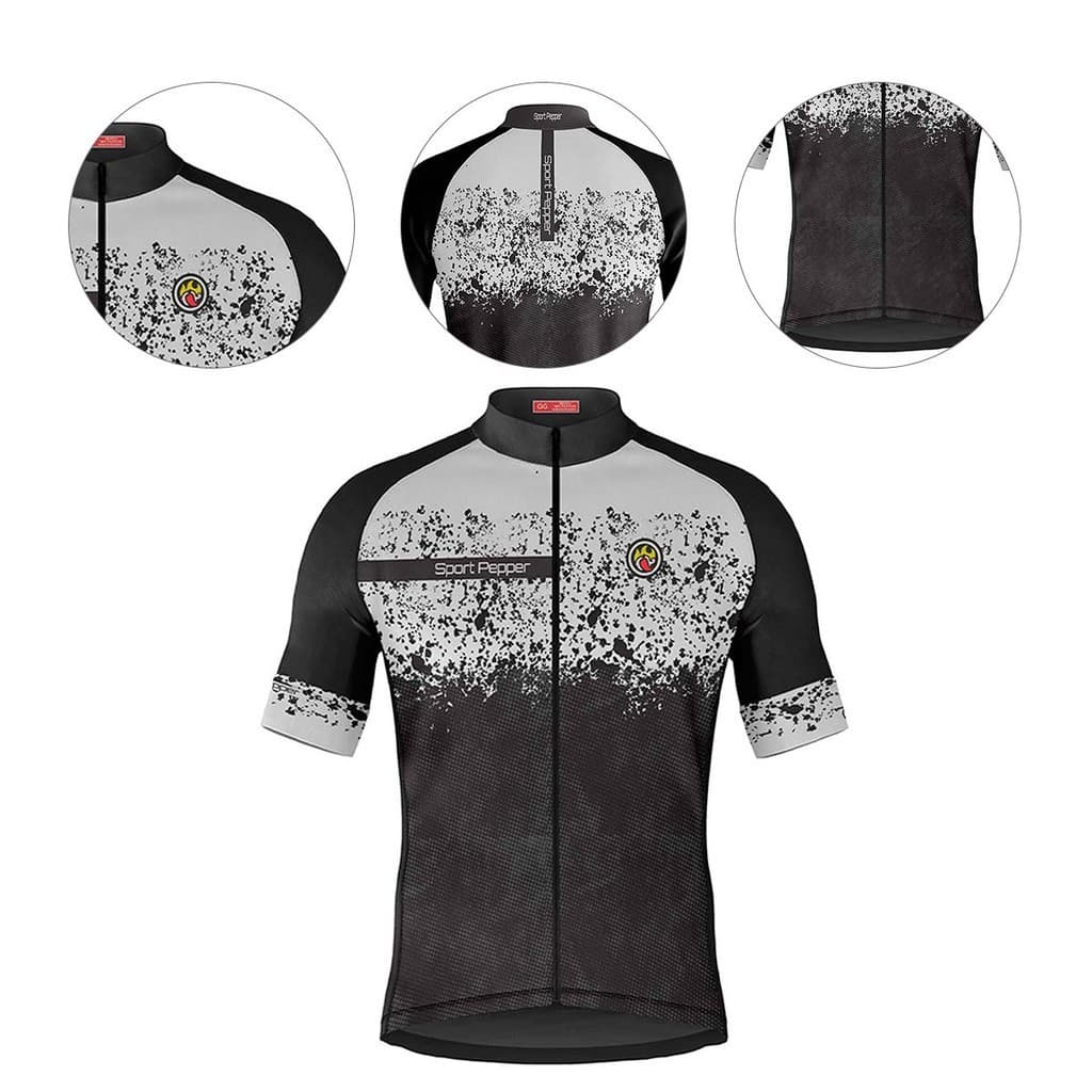 Camisa Sport Pepper Masculina Ghost Preta e Branca Ciclismo 22