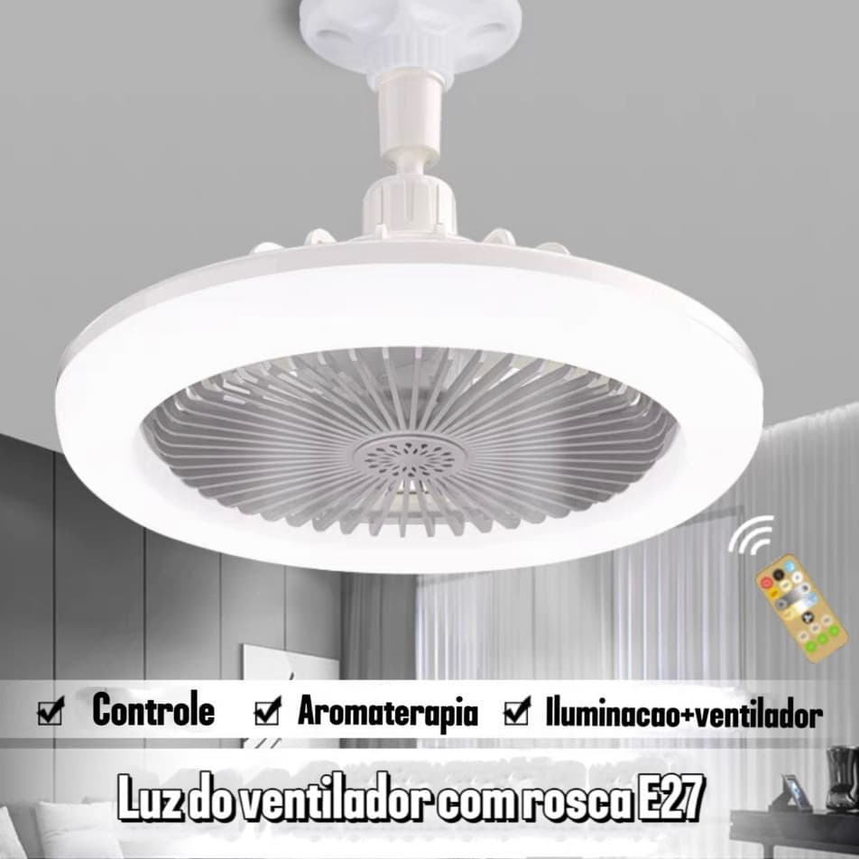 Luminaria com Led ,Ventilador De Teto Com 3 Lâminas De 30W 26cm Rotação de 360 ​​graus ÓTIMO PARA SEU LAR