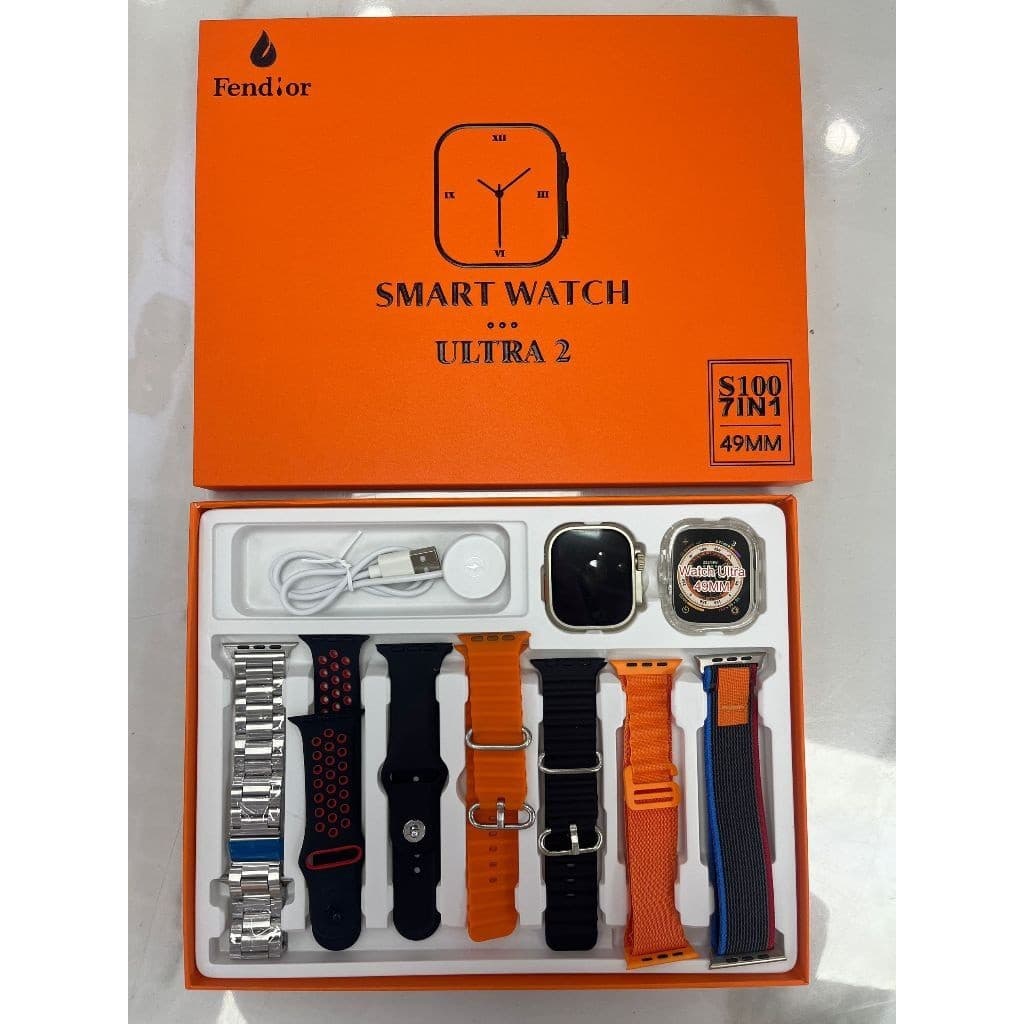 S100 Ultra 2 S9 Novo Smartwatch Relógio Inteligente 7 Em 1 Alças 49mm Full Touch Screen Sport Reloj Com Tampa Protetora