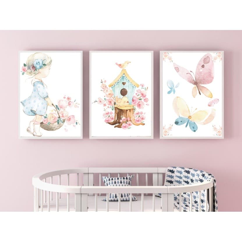 Quadros Decorativos Jardim encantado para o quarto de seu filho (a)