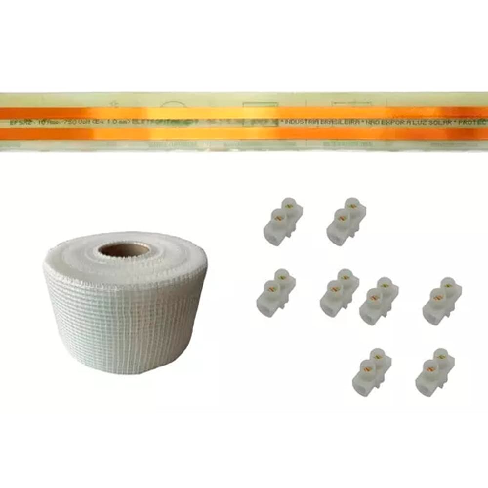 Kit 15 Metros Eletrofita Fita Adesiva Elétrica 10a 2 Pistas