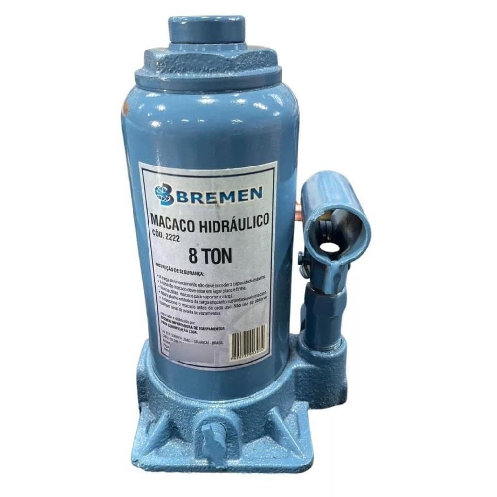 Macaco Hidráulico Manual Tipo Garrafa 8 Toneladas Bremen