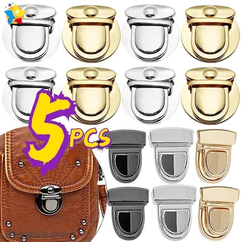1/5Pcs Fechaduras Metálicas Duráveis Fivelas De Fecho Para Bolsas De Mão