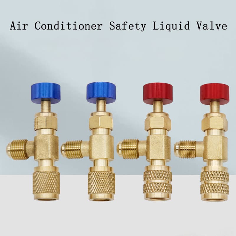 R410A R22 Ferramenta De Refrigeração Ar Condicionado Adaptador De Válvula De Segurança Cobre Para Carregamento Com 1/4