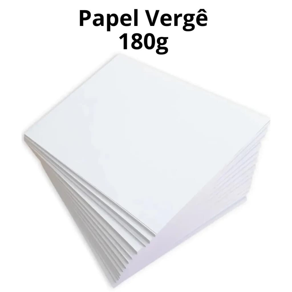 Papel Vergê 180g Texturizado  A4 Branco 50 Folhas Premium Masterprint