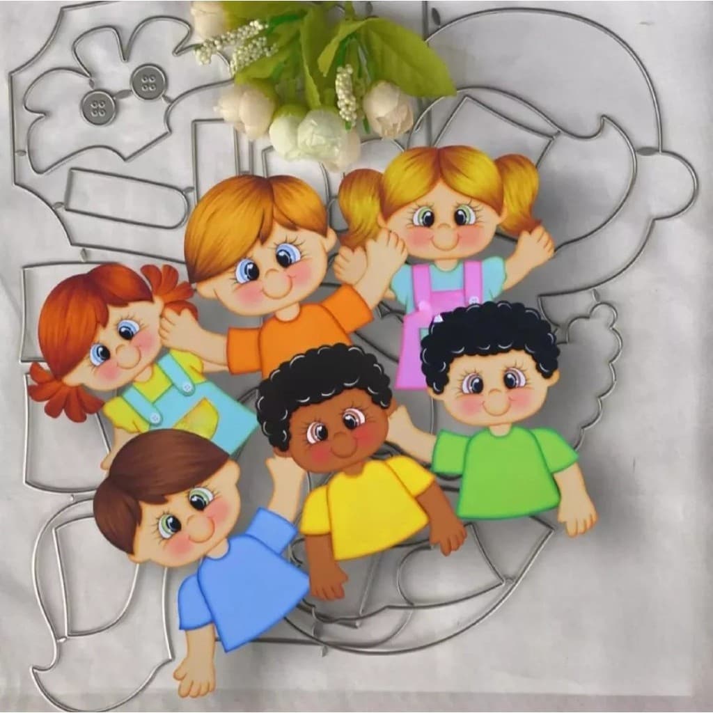 Faca De Corte E Relevo Scrapbook 27 Cm Cada Meninos Meninas Grande