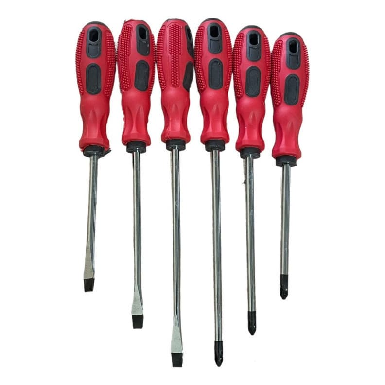 Jogo Chave Fenda E Philips Isolada Eletricista 6 Pçs Imã