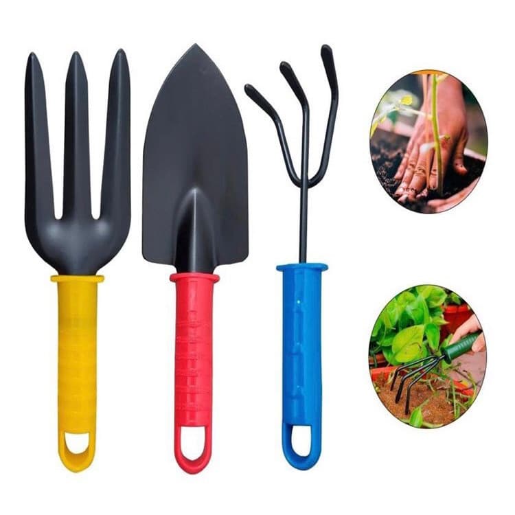Conjunto Ferramentas Manuais Para Jardim 3 Peças Metal PHX