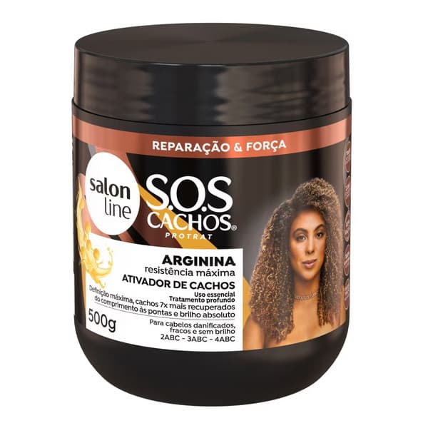 Salon Line SOS Cachos Ativador Arginina Reconstrução 500g