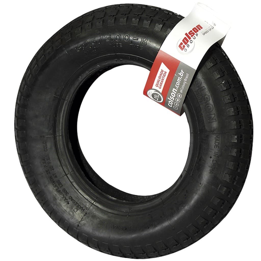 Pneu Carrinho De Mão Carriola 2 Lonas 3.25-8 Original Colson Pedreiro Obra