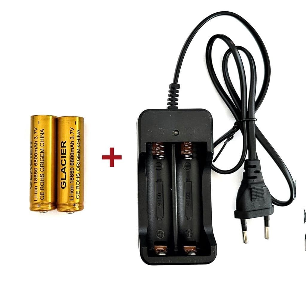 Carregador Tubo Bateria 18650 3.7v/4.2v Lanterna 6800mAh