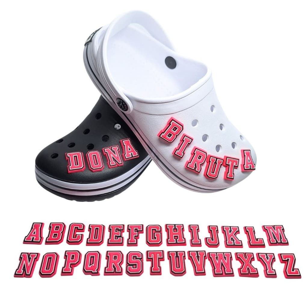 Pins Bottons Enfeites para Calçados – Letras Rosa