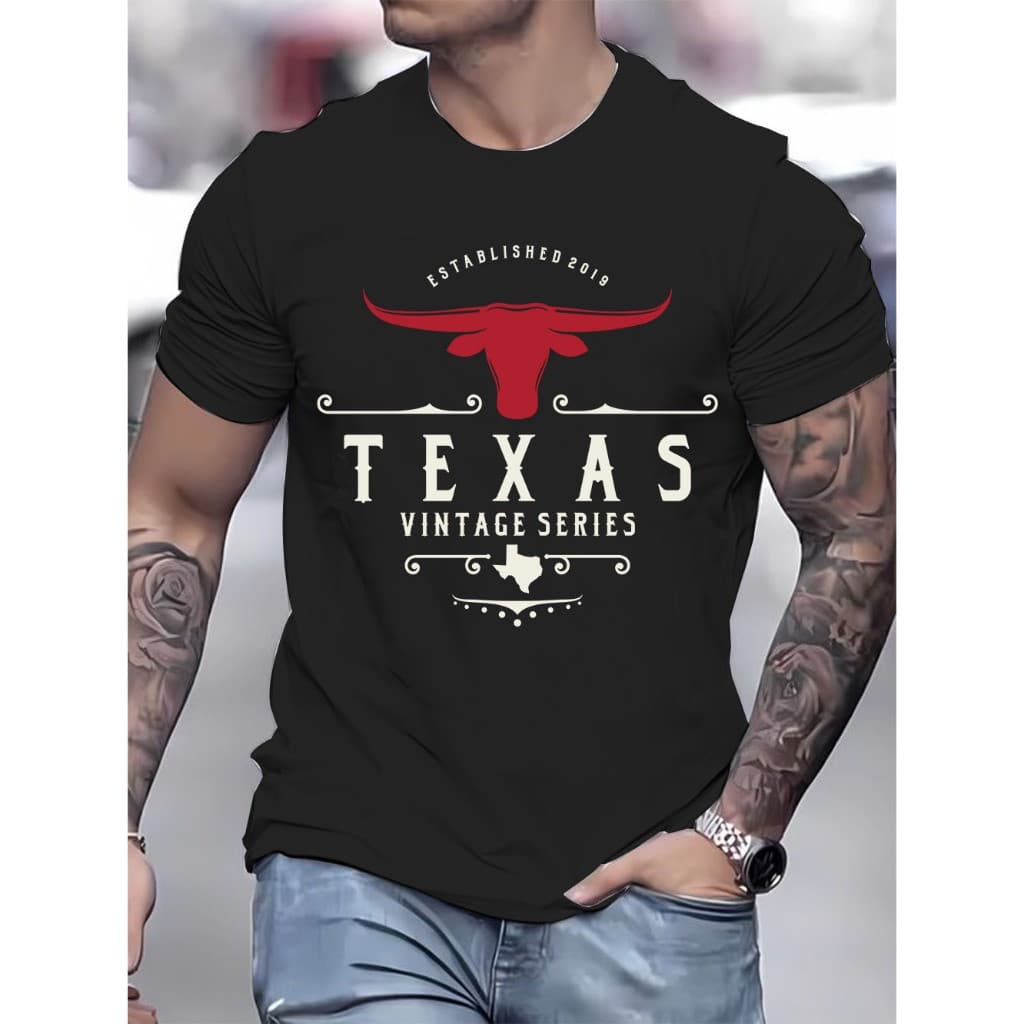 Camiseta Masculina 100% Algodão Premium Country Texas Rodeio Cowboy Lançamento 2025 Envio Imediato