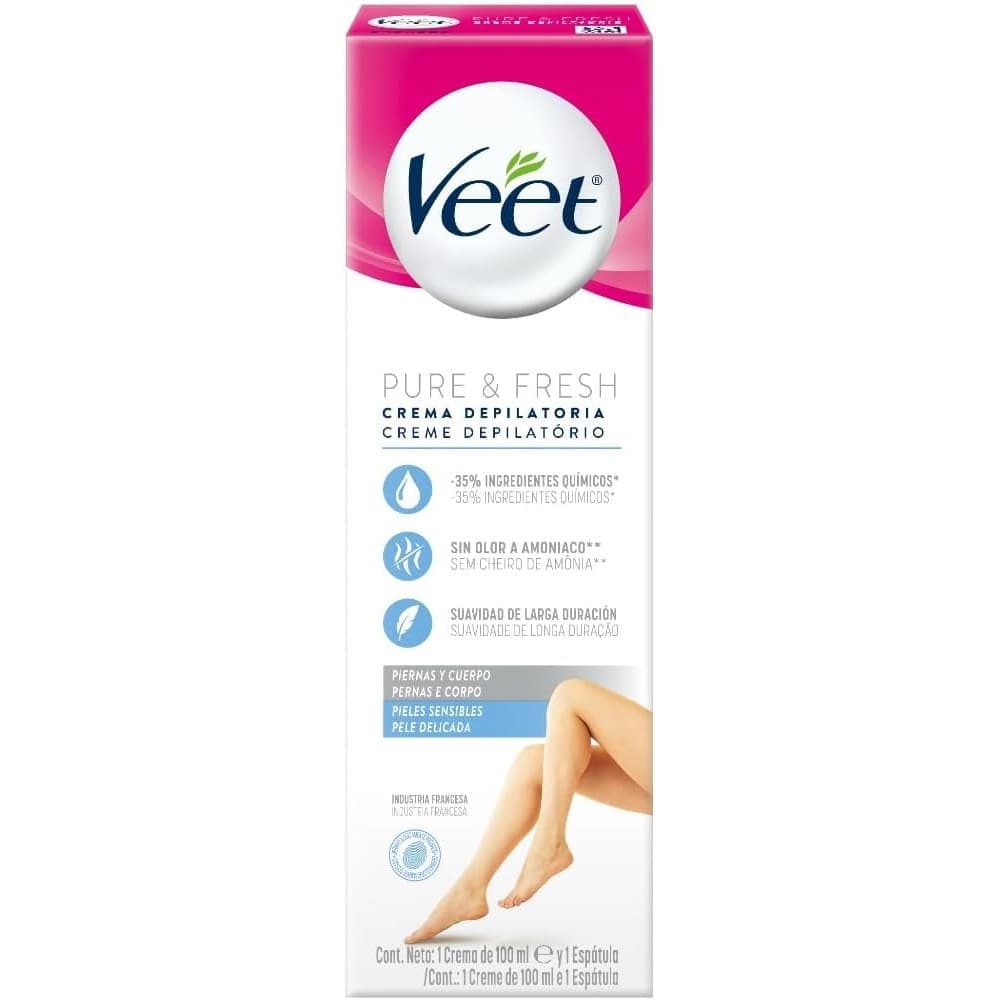 CREME DEPILATORIO VEET PURE &amp; FRESH PELE SENSIVEL 100ML