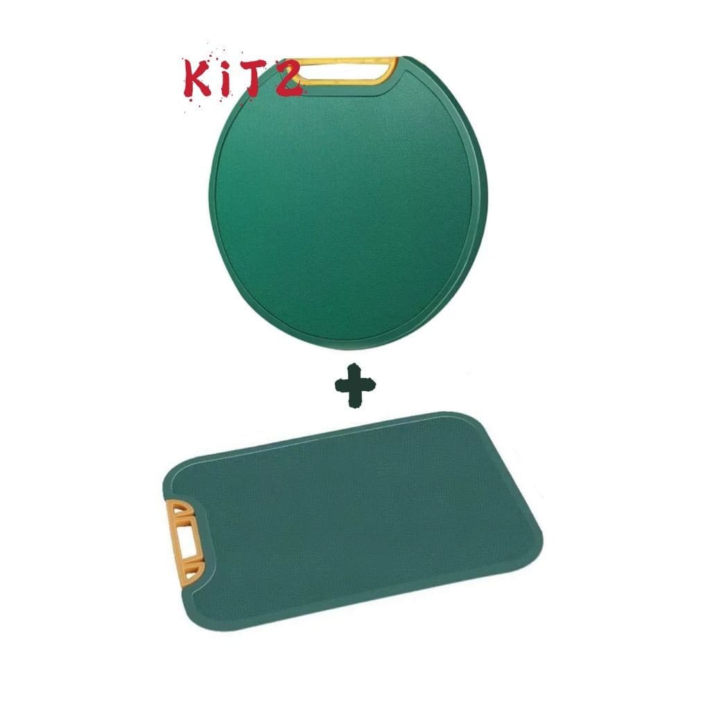 kit 2 Tábua De Corte Antibacteriana À Prova De Mofo 30cm Com Suporte Em Pé Para Cozinha