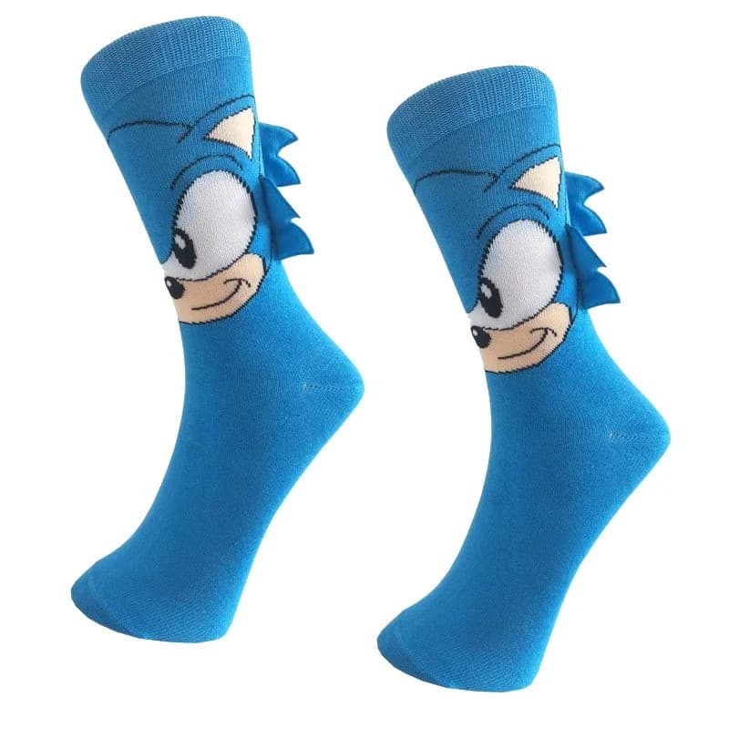 Meias De Algodão Estilo Sonic Para Crianças