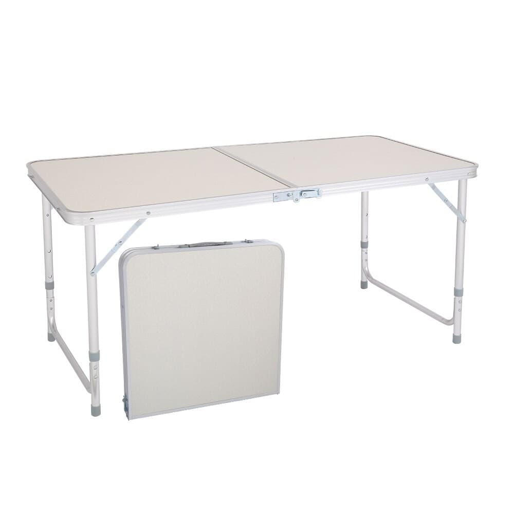 Kit 2 Mesas Portateis Vira Maleta Camping Praia 120x60cm