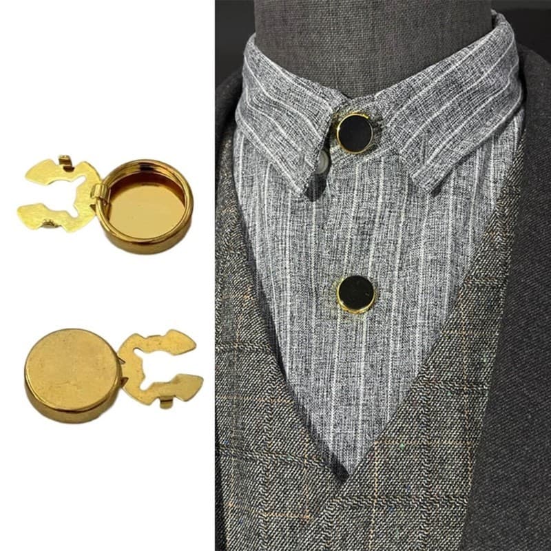 QUICKR 10 Peças Latão Botão Punho Capa Abotoaduras Para Camisa Formal Casamento Masculino Cobre Imitaçã