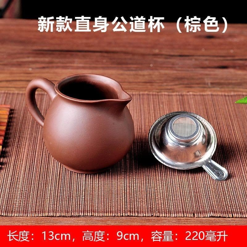 Yixing Zisha Gongdao Copo de Chá Ampulheta Chá Dao Zer Yixing Xícara de Areia Roxa Vazamento de Chá Cerimônia de Chá Zero Combinando Minério Bruto Milhão Cerimônia de Chá Masculino Copo Dispensador de Chá Grande Médio Pequeno Tamanho 2.18