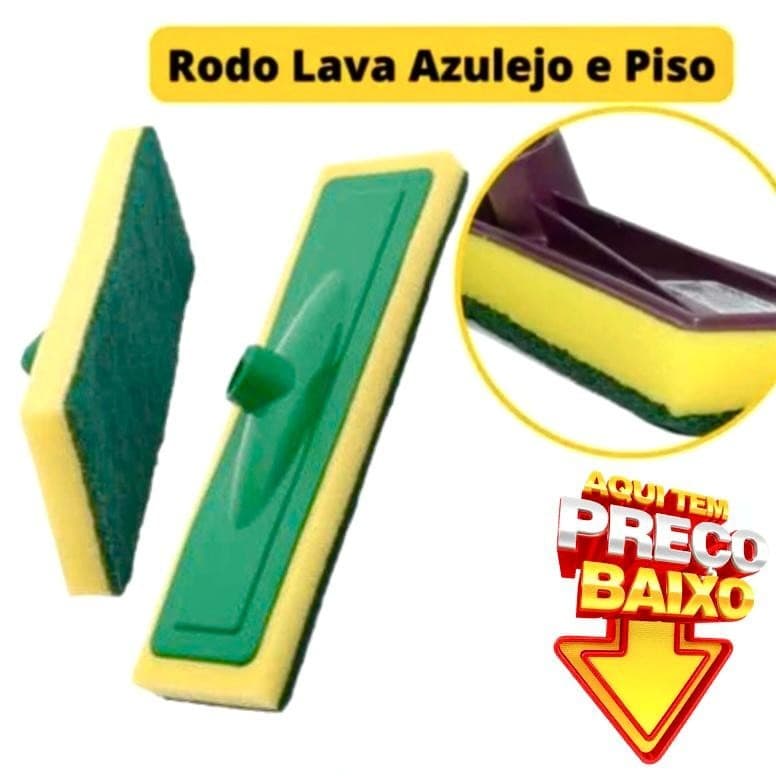 Esfregão Lava Piso Mop Azulejo, Esponja Limpeza Cera 1 e 2 unidades