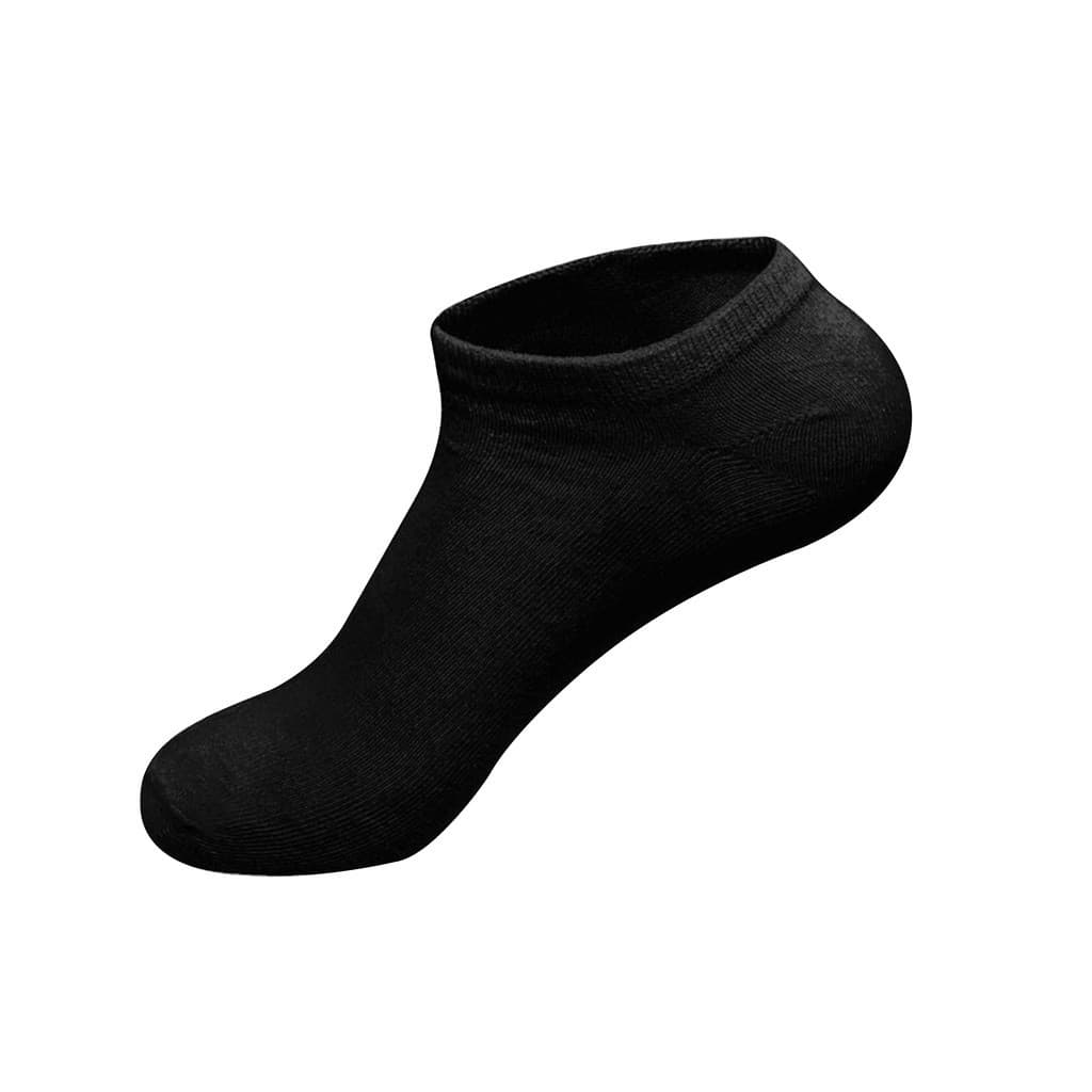 Meia Cano Curto Invisível Algodão Preto M3