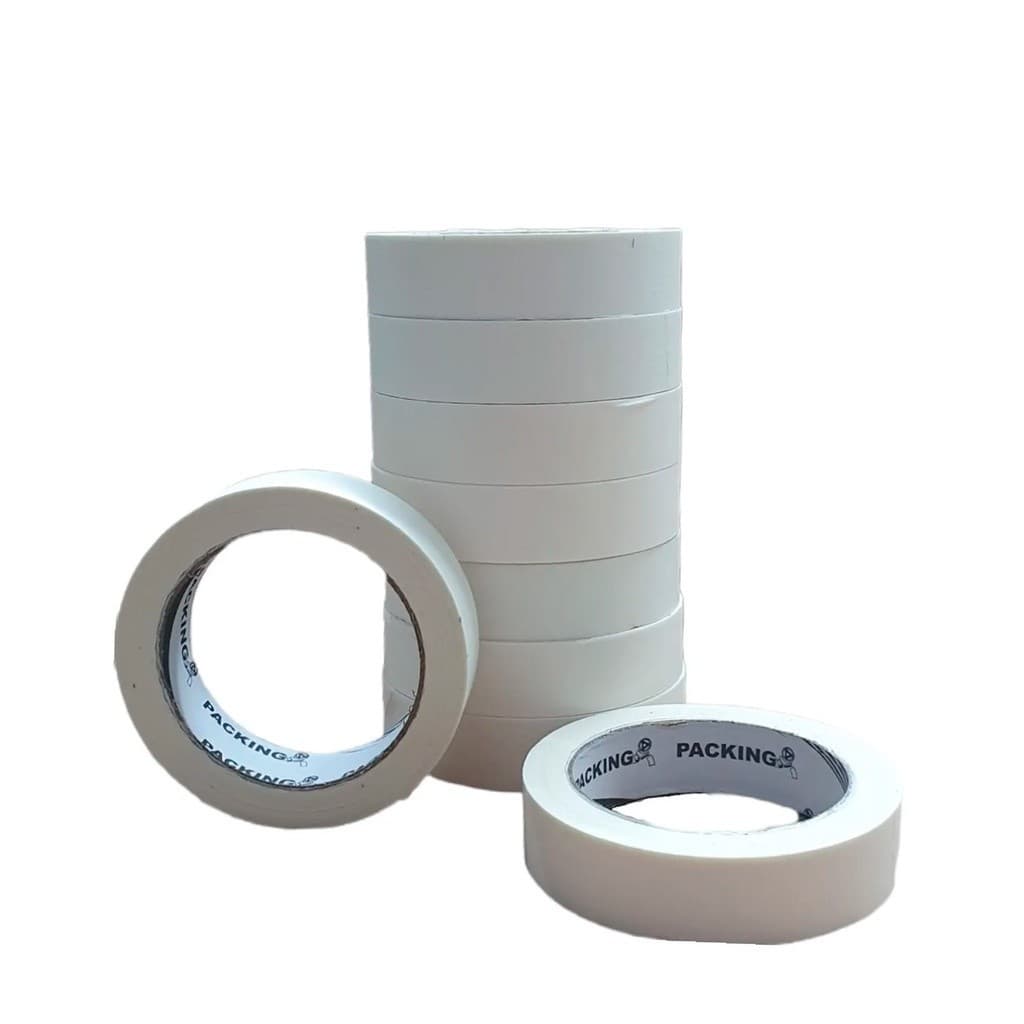 Fita Crepe 18mm X 50 Metros Uso Geral Atacado - Kit 10 Rolos