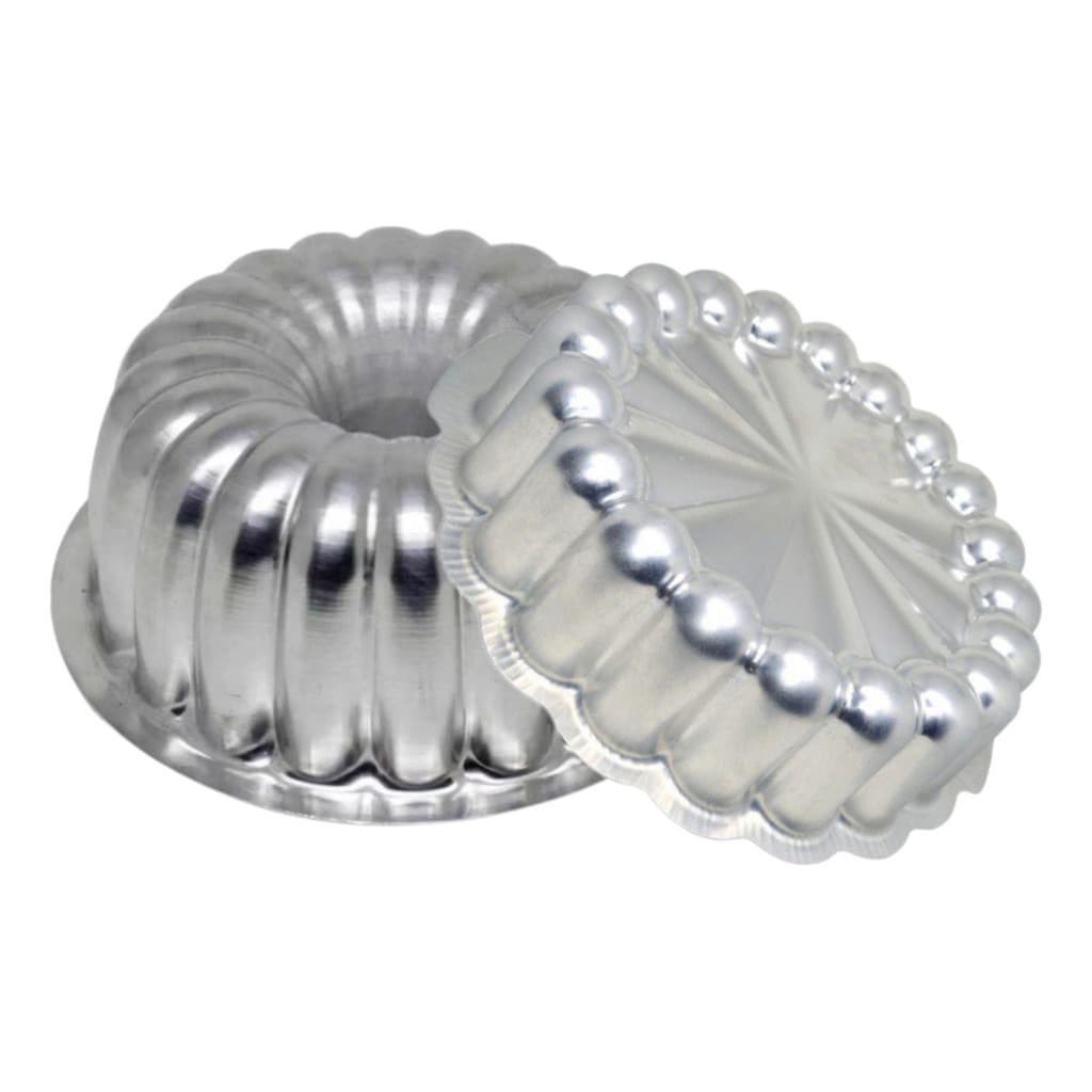 Kit 2x Assadeiras Premium Forma Charlote De Bolo Torta Pudim 13x6cm