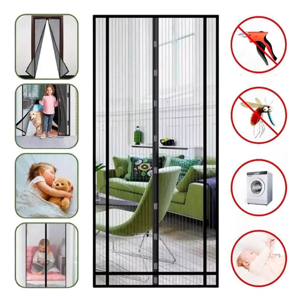 Tela Mosquiteiro Portas e Janelas Proteção Insetos 1 m x 2.10 m