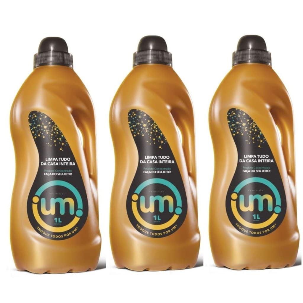 Smart Clean Um Limpador Multiuso Ultra Moléculas 1 Litro Kit com 3