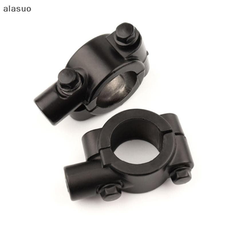 [ala] Suporte Para Guidão Retrovisor De Motocicleta , Base De Braçadeira , 8mm , Alumínio Preto , Ferramenta Universal [