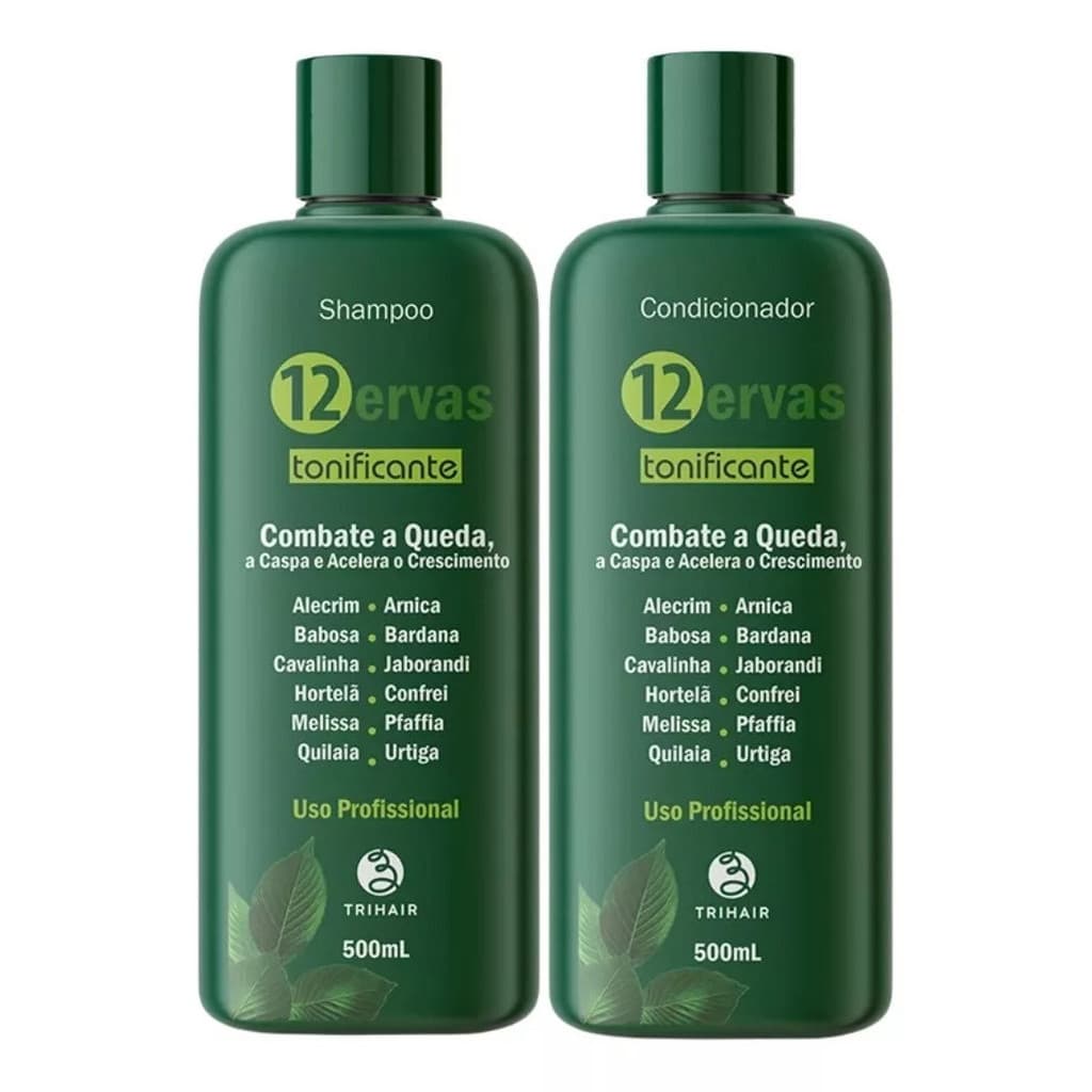 Shampoo e Condicionador Tonificante 12 Ervas Antiqueda