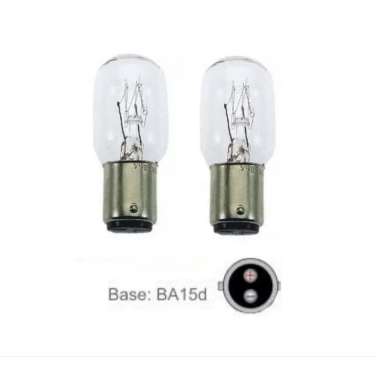 2 Lâmpada Máquina Costura Singer Doméstica Encaixe 2 Polos 15w lampada