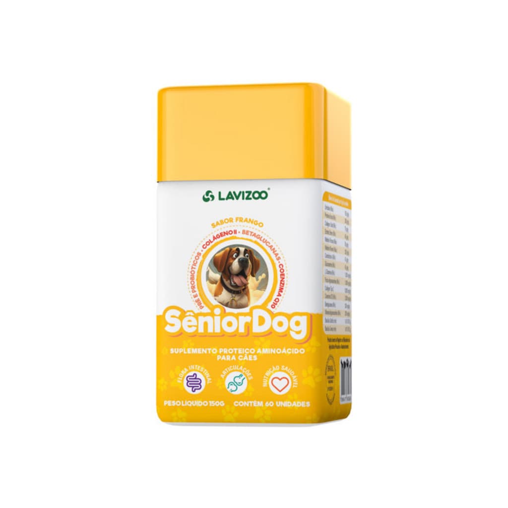 Senior Dog Suplemento Nutricional Petisco Cães +3 Anos