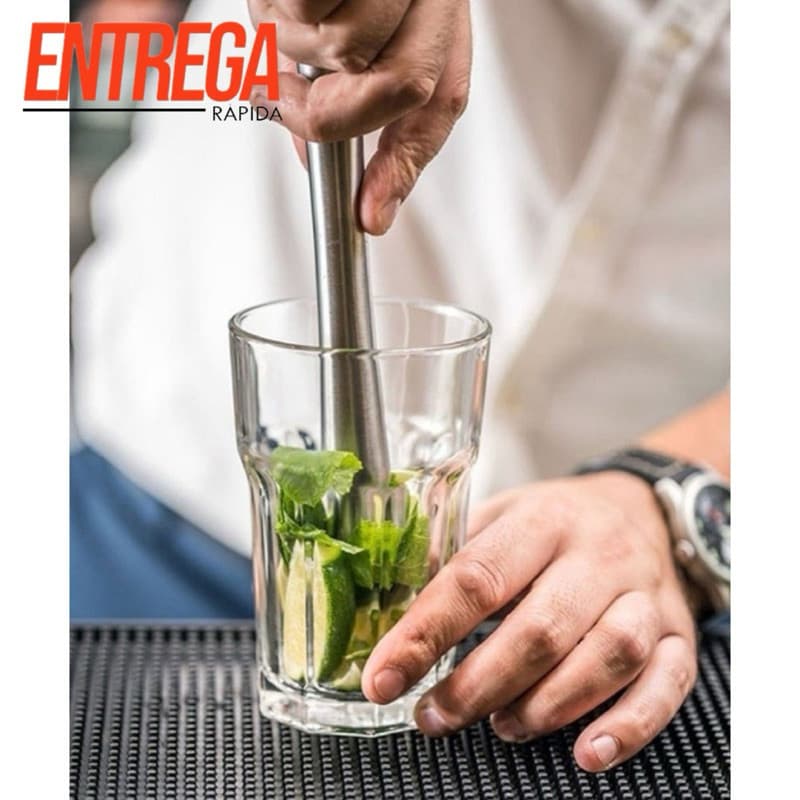 Socador Amassador De Frutas Macerador De Caipirinha Inox Bar