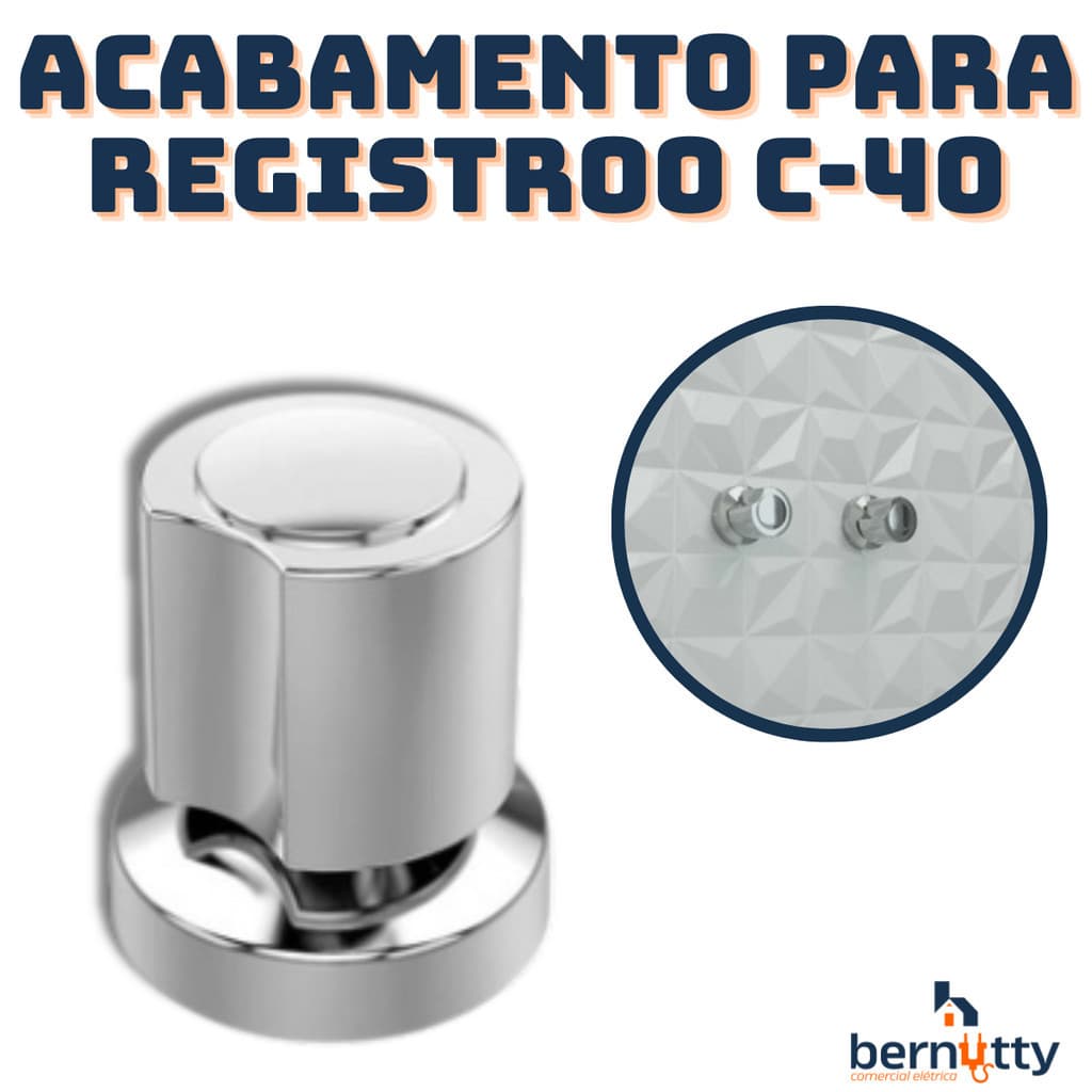 Acabamento de Registro C-40 Light Abs Cromada Pradão Deca com Parafuso
