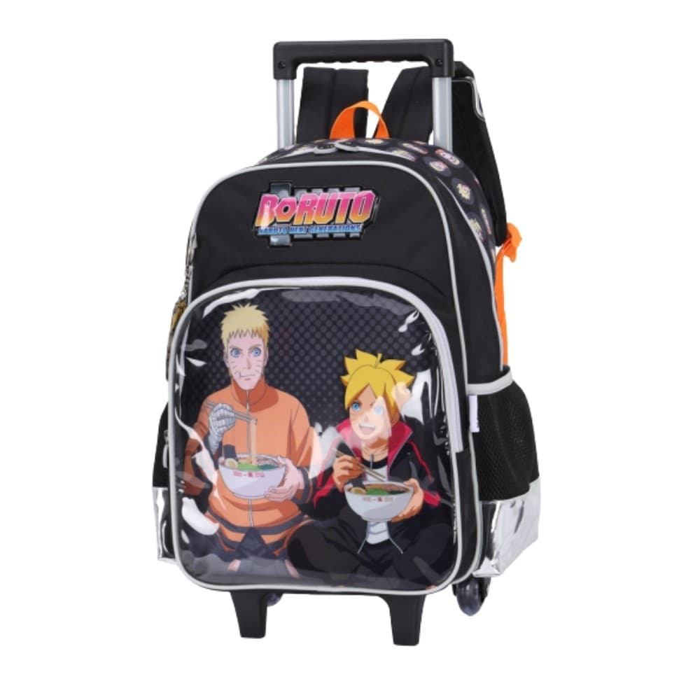 Mochila Com Rodas Preto Boruto Marca Luxcel