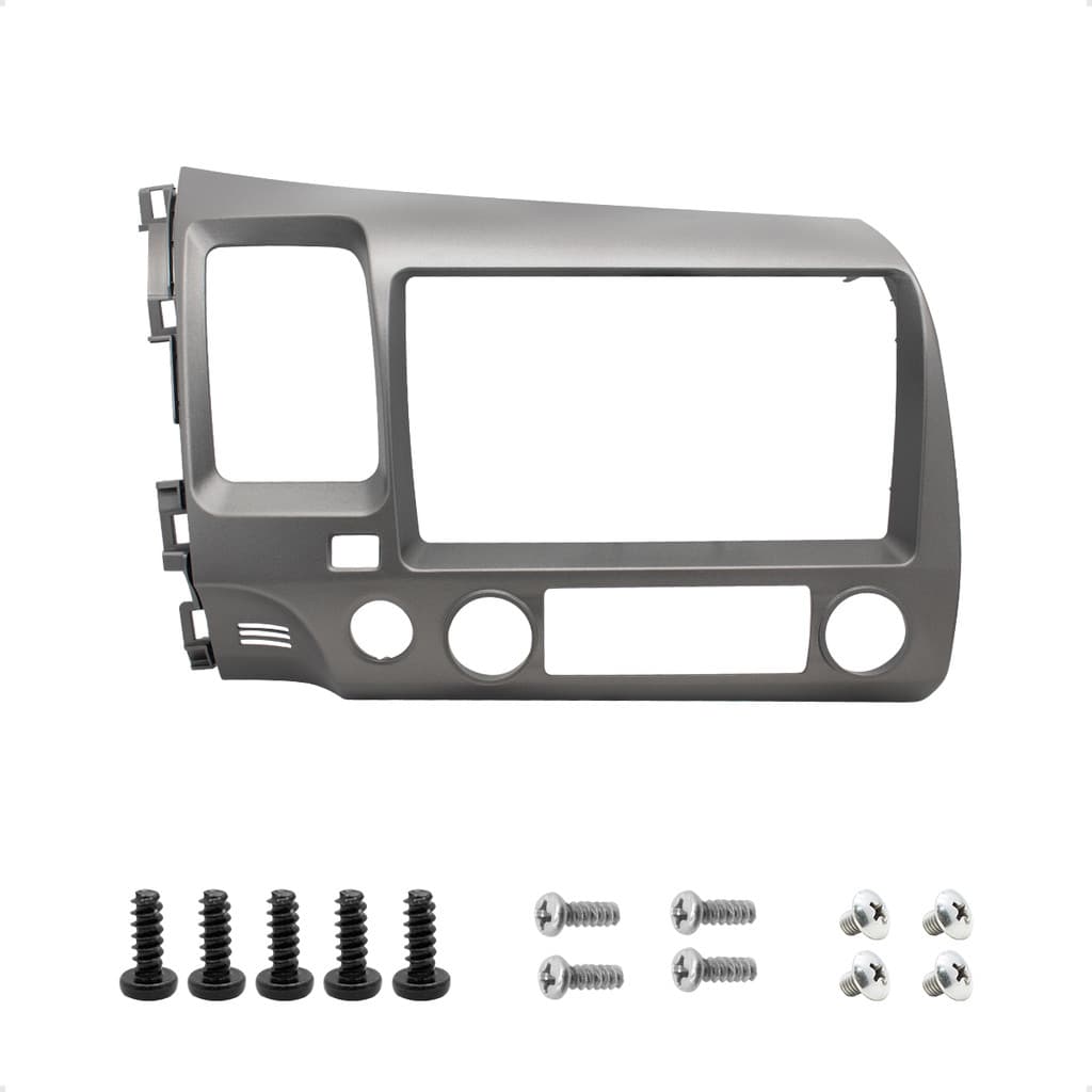 MOLDURA MULTIMIDIA I-PANEL DE 09 POLEGADAS HONDA CIVIC 2007/11 CINZA