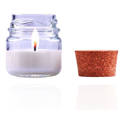 400 Mini Pote De Vidro 40ml P/ Velas Tampa De Rolha Promoção