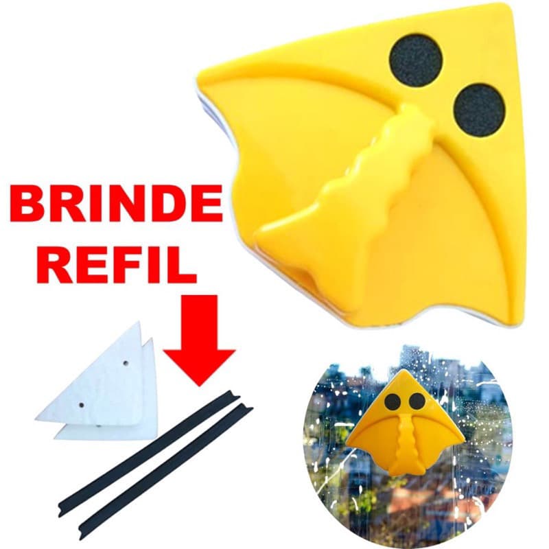 Limpador de Vidros Janelas Magnético Duplo Com Imã Reforçado Janela Duplo Limpa Vidro