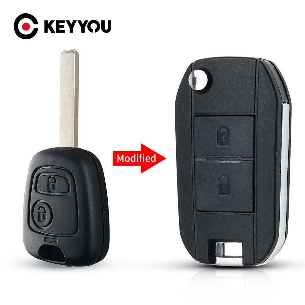 Chave De Carro Remoto Modificado Para Peugeot 307 107 207 407 Citroen C2 C3 Xsara HU83 Blade